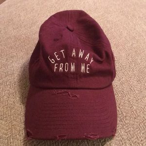 Burgundy hat